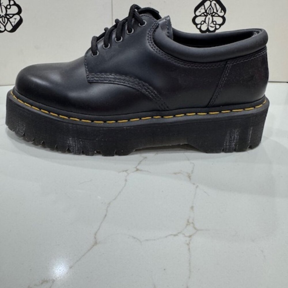 DR MARTENS LEATHER BLACK SHOES
